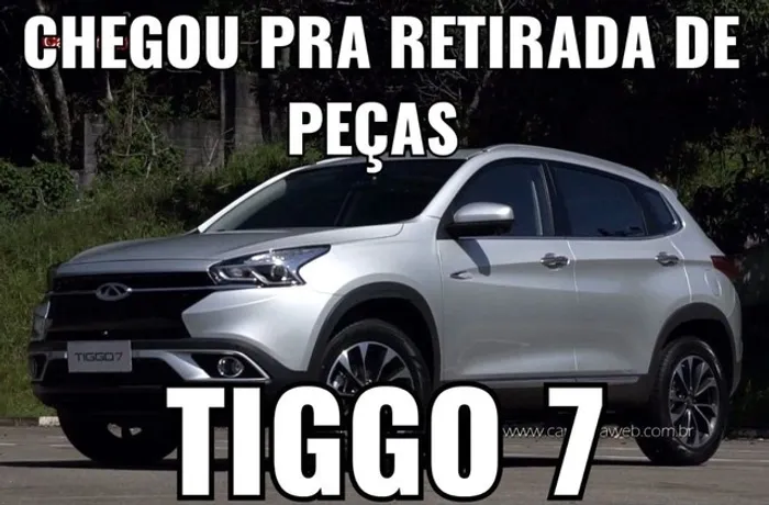 Sucata tiggo7 para retirada de peças 
