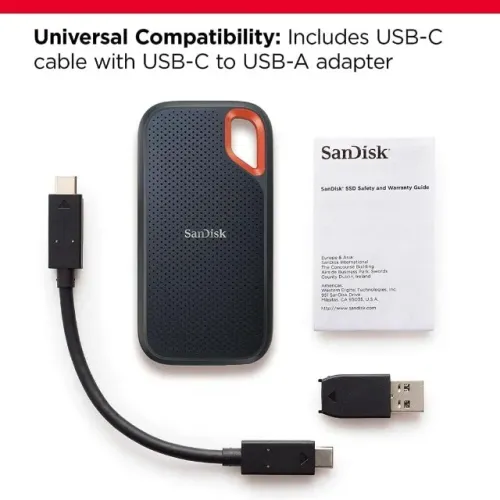 SSD Sandisk 2TB Externo com até 1050mb/s de transferência USB-C/A