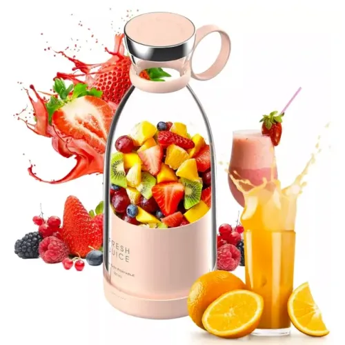 Liquidificador Portátil Garrafa Mixer Recarregável 420ml 6 laminas