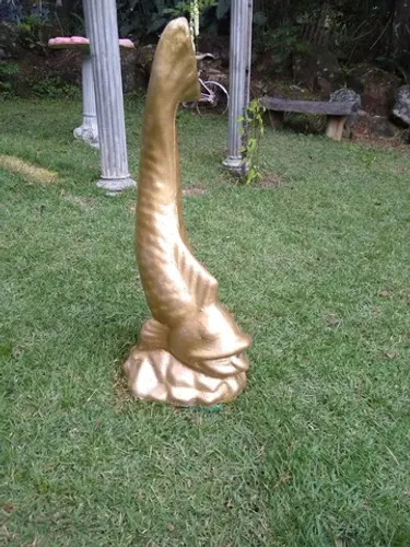 Peixe chafariz em cimento para decoração de lagos e fontes 