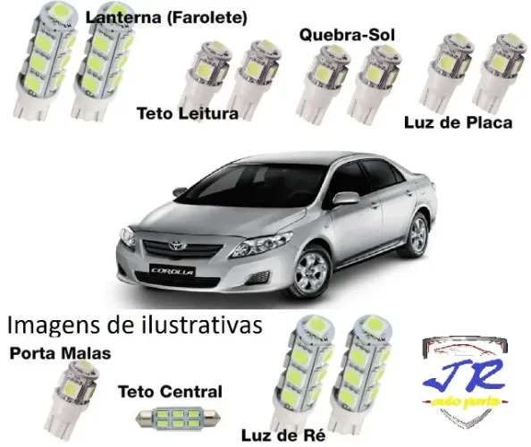 Kit Iluminação Interna Placa Farolete Ré