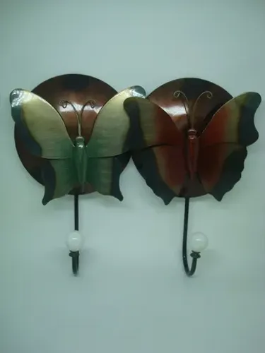 2 porta toalha borboleta de metal - novos - peças únicas
