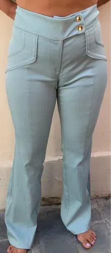 Calça social azul