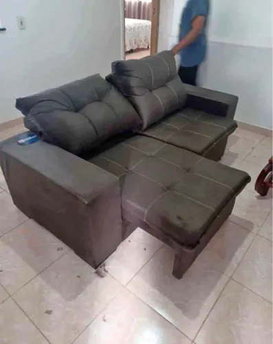 Sofá 2 lugares retrátil reclinável (nova)