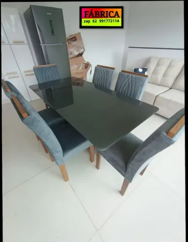 Linda MESA de jantar 6 CADEIRAS APRONTA ENTREGA FRETE E MONTAGEM GRÁTIS