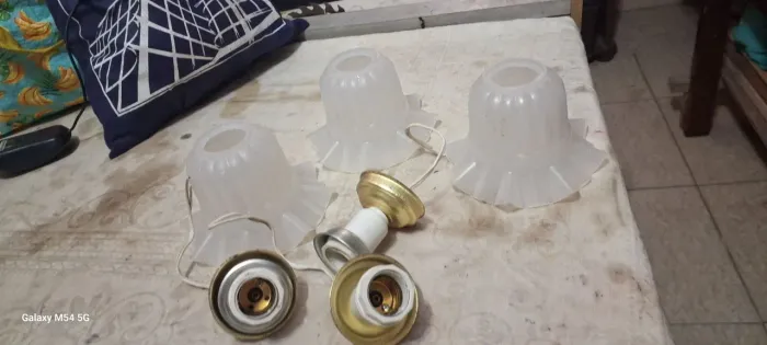 3 canopla Abajures de plastico para Iluminação