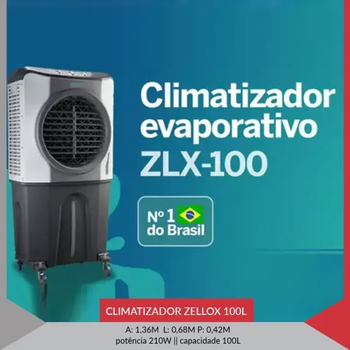 Climatizador zelox 100 litros