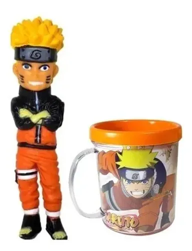 Boneco Naruto 15cm + Caneca 350 ML -Loja Coimbra Computadores Entregamos