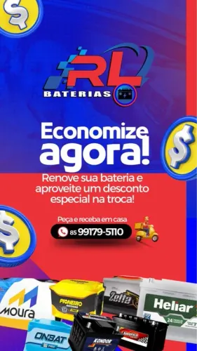 Bateria carro  na RL Baterias 