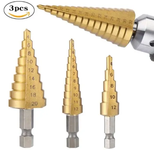 Brocas hss groove  3-12mm 4-12mm 4-20mm Mtal Madeira Carpintaria 3 Unidades  COD-FR60 