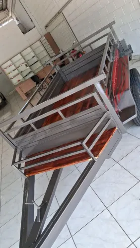 Carretinha trucada, eixo duplo 