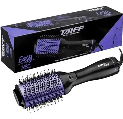 Escova alisadora secadora oval taiff easy - cor lilás 220V