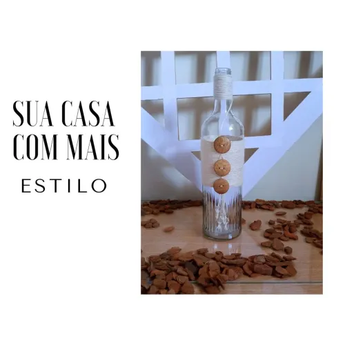 Vaso Decorativo Feito de Garrafa Com Estilo e Sofisticação