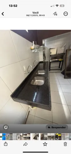 Pia em verde Ubatuba com 2 Cubas tramontina