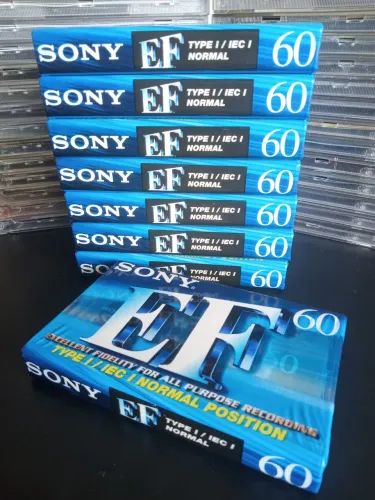 Fitas K7 Cassete Sony EF 60 - Coleção Com 8 Unidades 