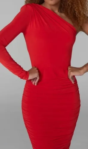 VESTIDO VERMELHO MIDI G