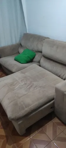 sofá retrátil grande 4 lugares