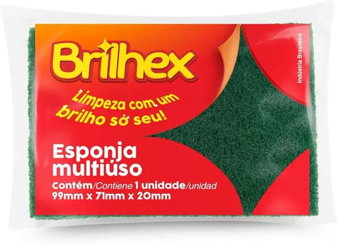 Esponja Multiúso Abrasivo Dupla Face 100 unidades 