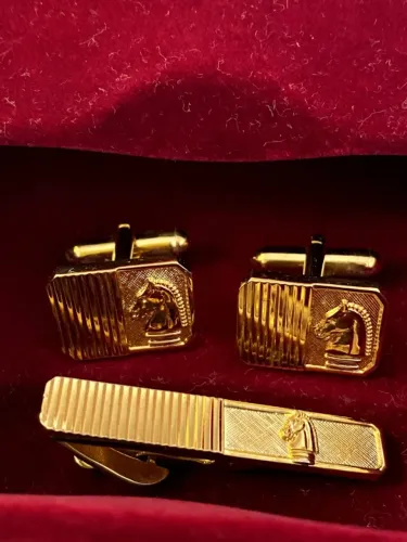 Swank tie clip & cufflinks set