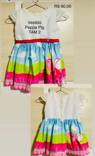 Vestido de festa infantil Peppa Pig