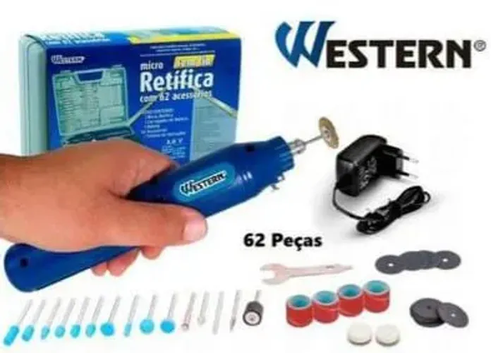 Kit para Retifica 62 peças com bateria bivolt Western