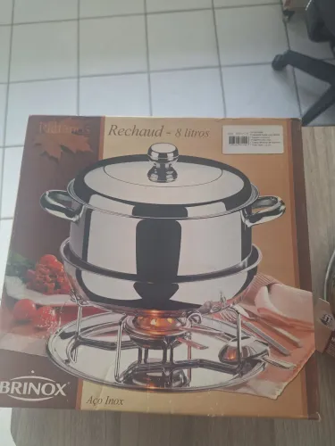 Rechaud com Banho Maria 8 Litros Plátanos 1003/128 Brinox