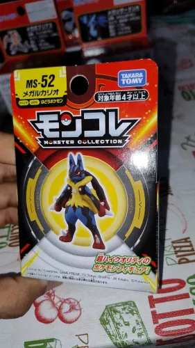 Miniatura Pokemon Mega Lucario MS 52 Moncolle Takara Tomy - na caixa