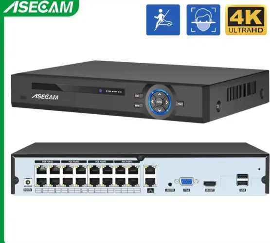 Gravador de Vídeo 4K 16 Canais - ISECAM