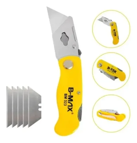 Estilete Dobrável B-Tek BT-323 com Lâmina Fixa - WZetta