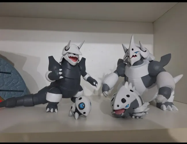 Impressão 3D - Aron, Lairon, Aggron e Mega Aggron