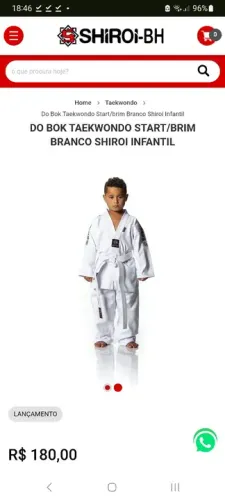 Do Bok Taekwondo Start/brim Branco Shiroi Infantil