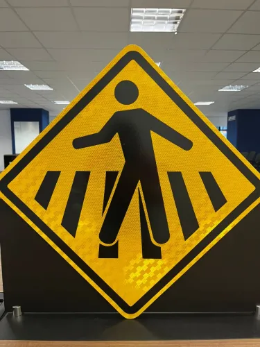 Placa travessia de pedestre- 1 unidade