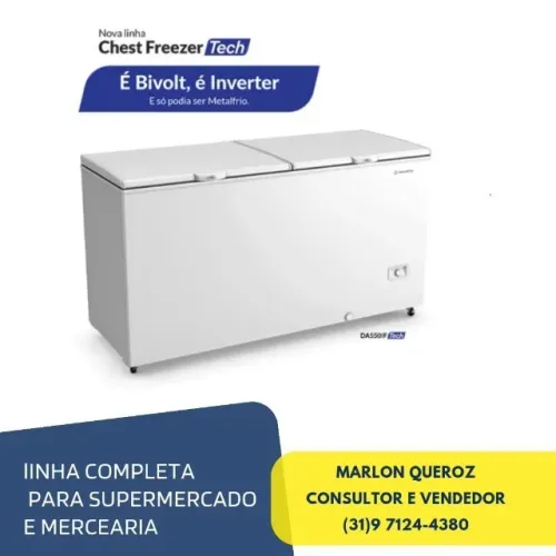 Freezer Metalfrio Tampa Cega 543L