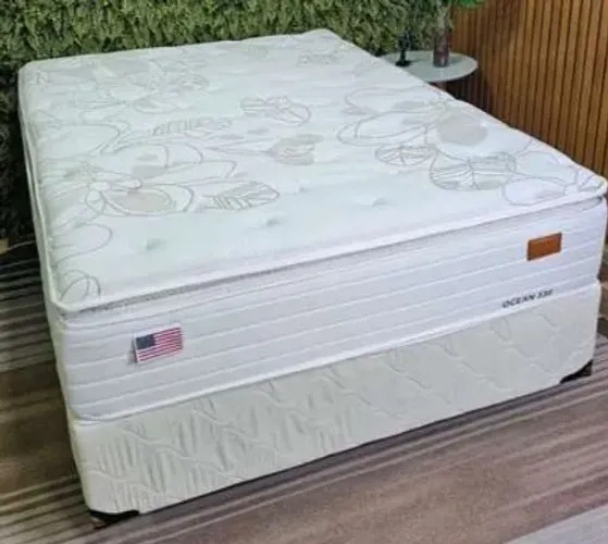 Conjunto Box de Casal 1,38x1,88x30cm DIVIDIMOS EM ATÉ 10X SEM JUROS