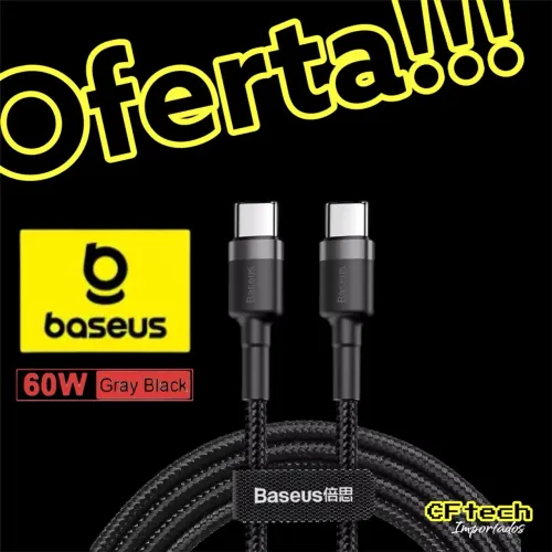 Cabo USB-C Baseus 60W - Carregamento Rápido