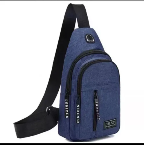 Mochila masculina pequena azul