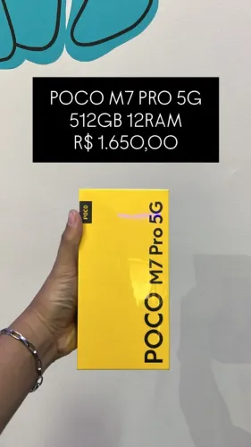 POCO M7 PRO / 512GB / 12RAM / R$ 1.650,00 | Novo Lacrado | Loja Física