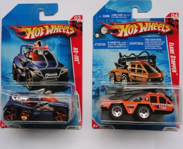 hot wheels dupla combo flame stopper + xs-ive serie race world - antigo