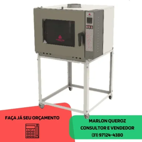 Forno Turbo Elétrico Progás 5 Esteiras Trifásico - 380v
