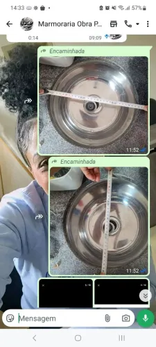 Pia com cuba Marmore