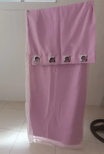 Cortina blackout Rosa com Ilhoses 2,0mt de altura por 2.70mt de largura