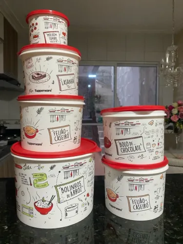 Conjunto Potes Tupperware para Cozinha