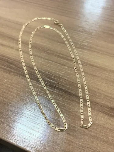 Corrente ouro 18k maciça piastrine