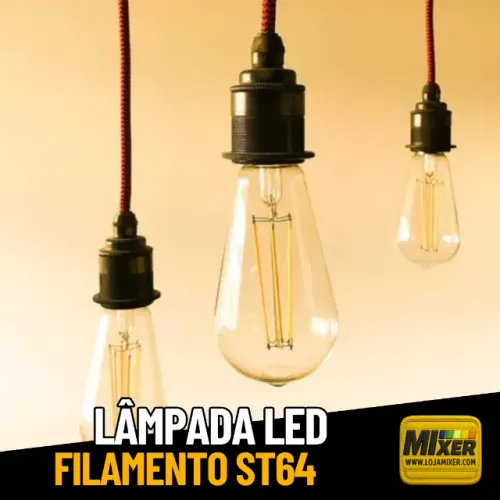 Lâmpada Filamento Led Retro Vintage Decoração 4w ST64 _ CS573
