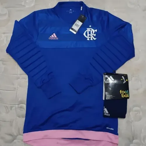 Conjunto Original Camisa Goleiro e Meião CR Flamengo 2015