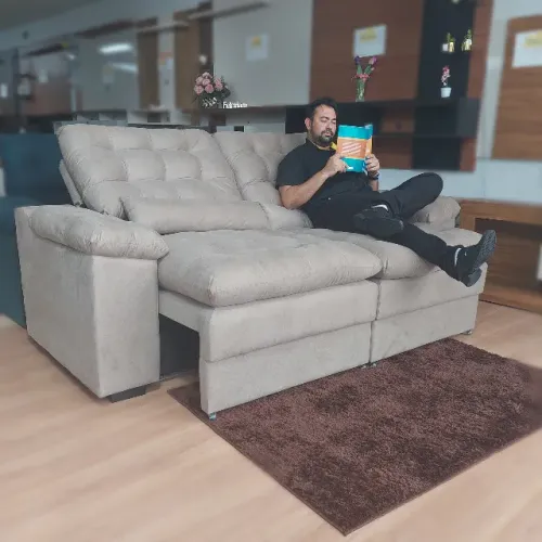 12X SEM JUROS | SOFÁ RETRÁTIL E RECLINÁVEL | ENTREGA E MONTAGEM NO MESMO DIA