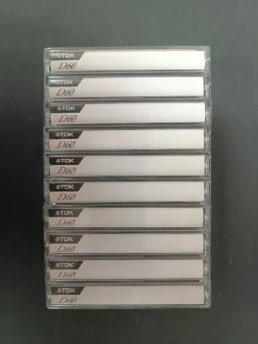 Fitas K7 TDK D60 - usadas perfeitas lote 10 fitas