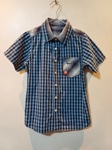 Camisa xadrez infantil Tigor T. Tigre semi-nova
