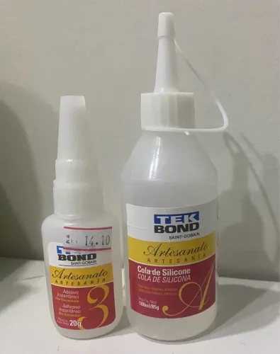 Cola de Silicone e Adesivo Instantâneo Tekbond para Artesanato