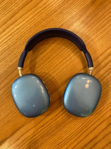 Fone Headphone Bluetooth Wireless Extra Bass P9 Air Top Max Cor Azul